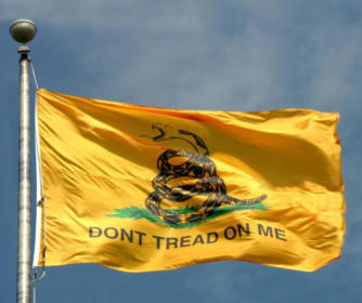 alt="Gadsden Flag for sale on the Sea Raven Press Website"