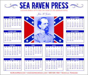 John B. Gordon Yearly Wall Calendar from Sea Raven Press