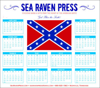 Confederate Battle Flag (1) Yearly Wall Calendar from Sea Raven Press