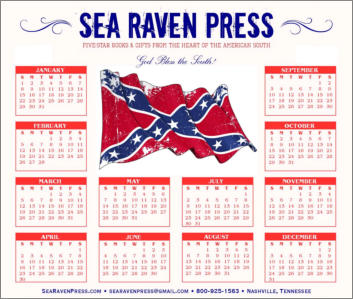 Confederate Battle Flag (2) Yearly Wall Calendar from Sea Raven Press