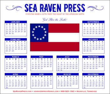 First National C.S. Flag Yearly Wall Calendar from Sea Raven Press