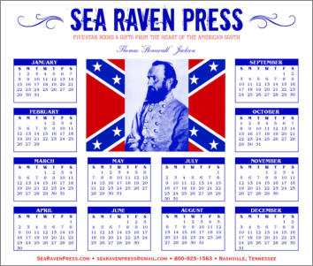 Stonewall Jackson Yearly Wall Calendar from Sea Raven Press