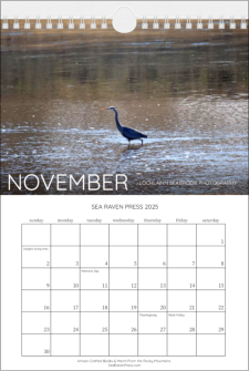 Our "Rocky Mountain Wildlife" wall calendar - November