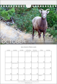 Our "Rocky Mountain Wildlife" wall calendar - October